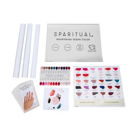 Image of SpaRitual Retro-Kit with Nourishing Vegan Color Lacquers, 3 each of 30 Shades, for Small Display