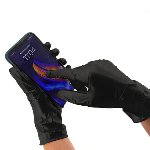 Image of Colortrak Nitrile Gloves, Midnight Black, 100 ct