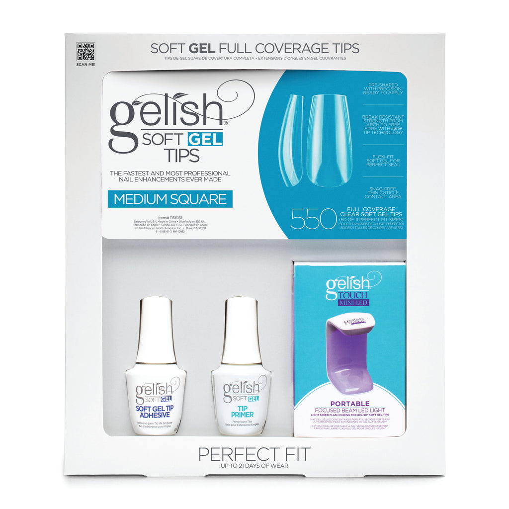 Soft Gel Nail Tips Clear Acrylic Nail Tips Full Cover Medium - Temu