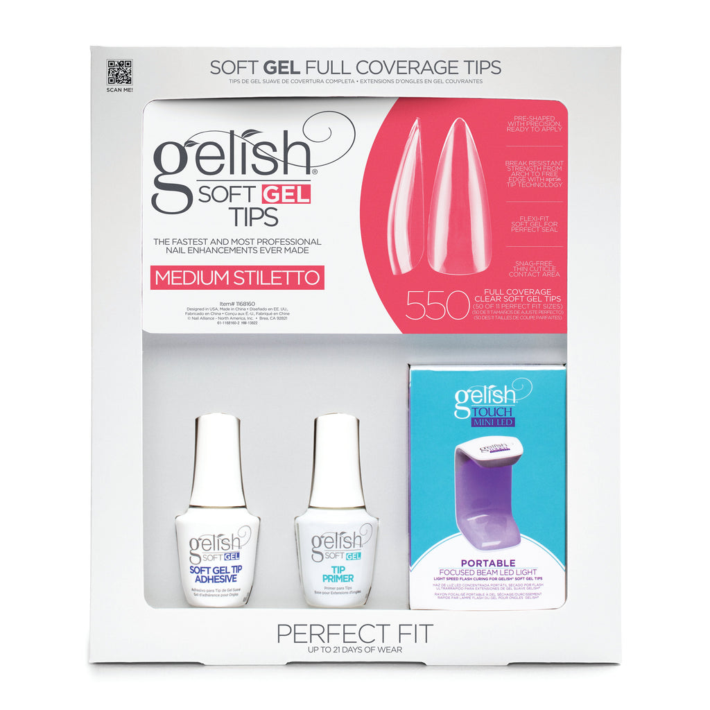 Gelish Soft Gel Medium Stiletto Kit, 550 ct – Universal Pro Nails