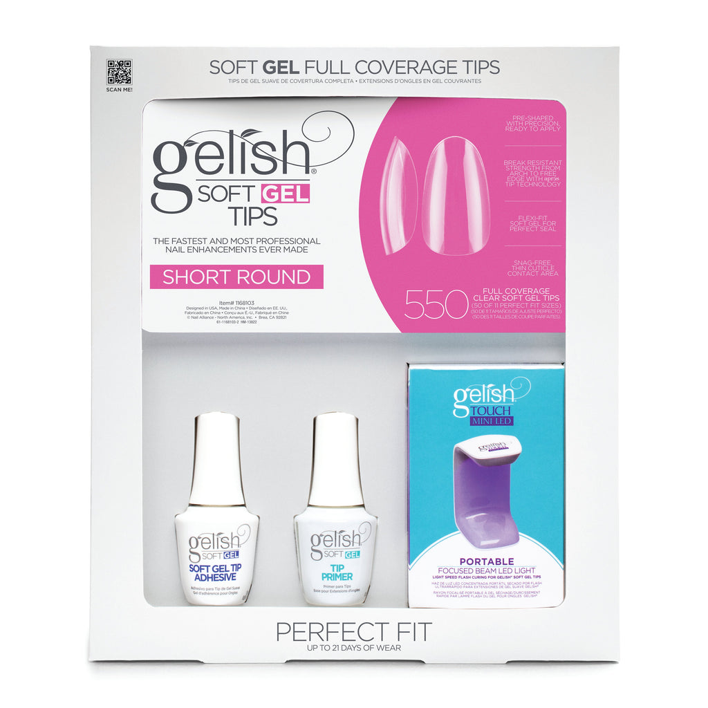 Gelish Soft Gel Short Round Kit, 550 ct