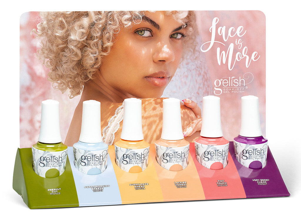 Gelish Gel Polish Lace Is More Collection Display, 6 Piece