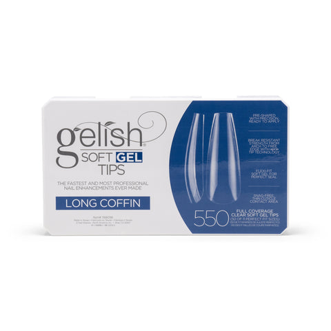 Image of Gelish Soft Gel Tips, Long Coffin, 550 ct