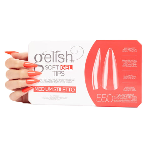 Image of Gelish Soft Gel Tips, Medium Stiletto, 550 ct