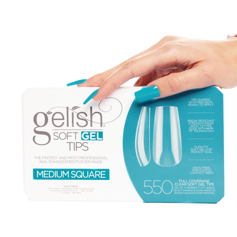 Image of Gelish Soft Gel Tips, Medium Square, 550 ct