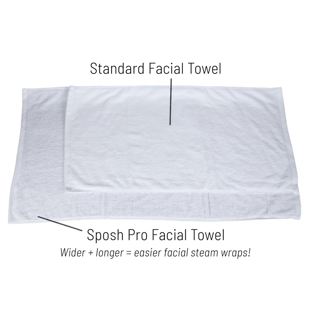 Sposh Professional Facial Towel, White, 400 GSM, 20 x 40