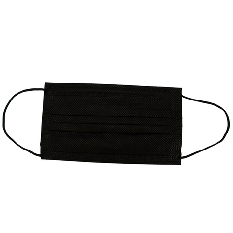 Image of 3-Ply Disposable Face Mask, Black 50 ct.