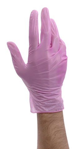 Image of Pink Vinyl Gloves, 100 ct