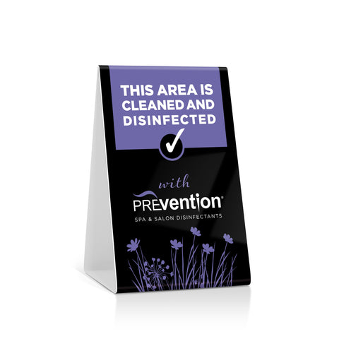 Image of Prevention Disinfectants Tent Card