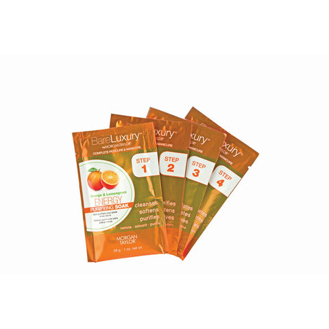 Image of BareLuxury by Morgan Taylor, Complete Mani Pedi Packet, Energy Orange & Lemongrass, 4 pk