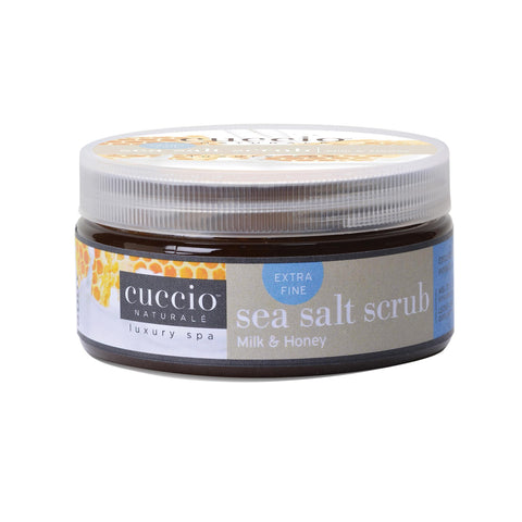 Image of Exfoliants, Peels & Scrubs Milk & Honey / 8oz Cuccio Sea Salt Moistruizing Exfoliant
