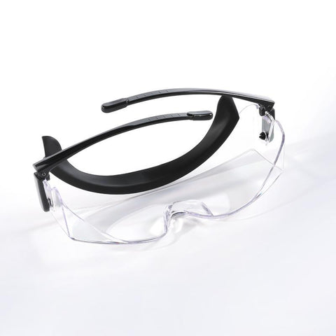 Image of Face Masks & Eyewear Eye Protective Safety Glasses with Black Trim