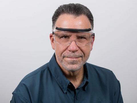 Image of Face Masks & Eyewear Eye Protective Safety Glasses with Black Trim
