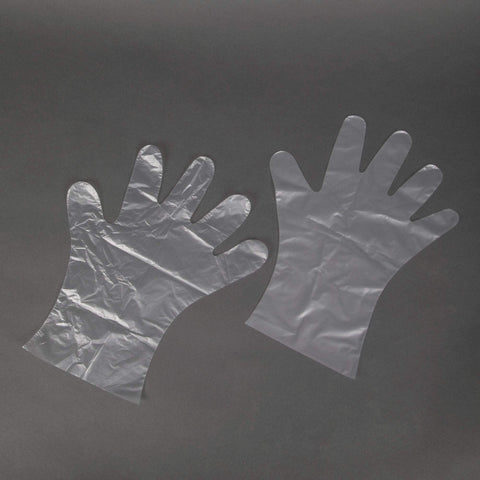 Image of Gloves & Finger Cots Disposable Poly Gloves, 100 count