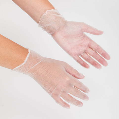 Image of Gloves & Finger Cots Clear Vinyl Gloves, 100 ct