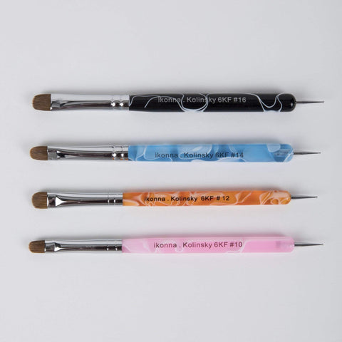 Image of Nail Brushes & Cuticle Pushers French Gel Detail Brushes with Dotting Tools