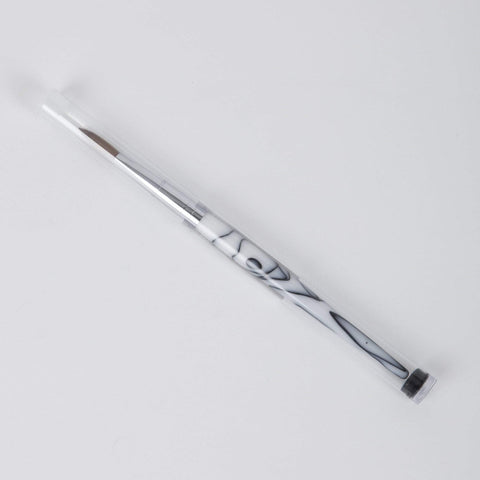 Image of Nail Brushes & Cuticle Pushers Kolinsky Acrylic White Brush  #8