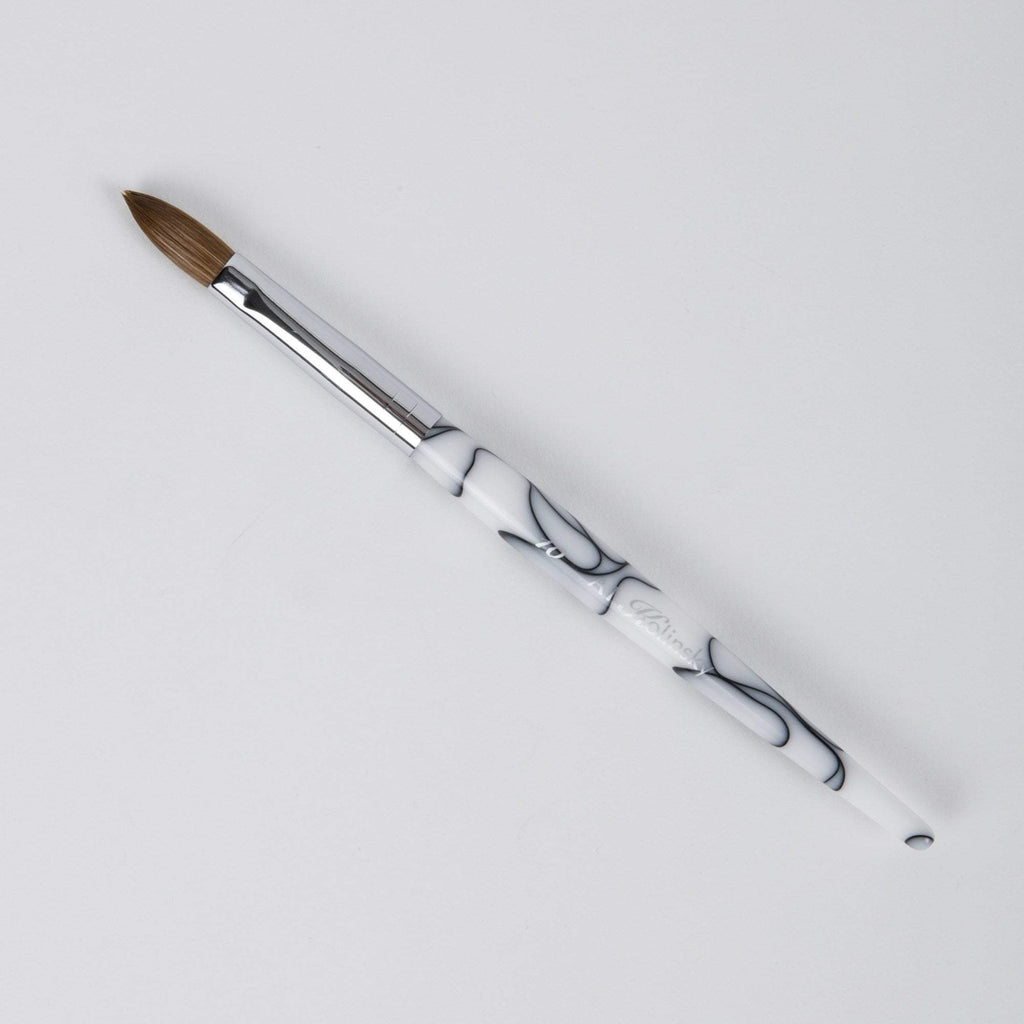 Nail Brushes & Cuticle Pushers Kolinsky Acrylic White Brush #10
