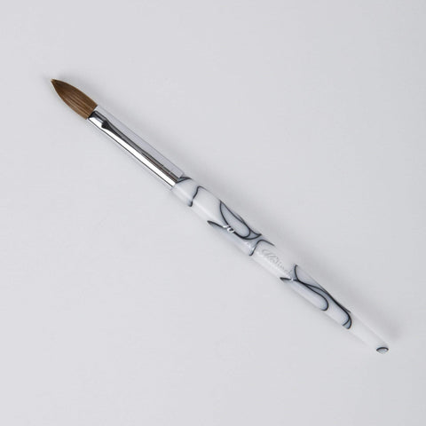 Image of Nail Brushes & Cuticle Pushers Kolinsky Acrylic White Brush #10