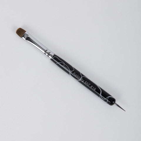 Image of Nail Brushes & Cuticle Pushers Black #16 French Gel Detail Brushes with Dotting Tools