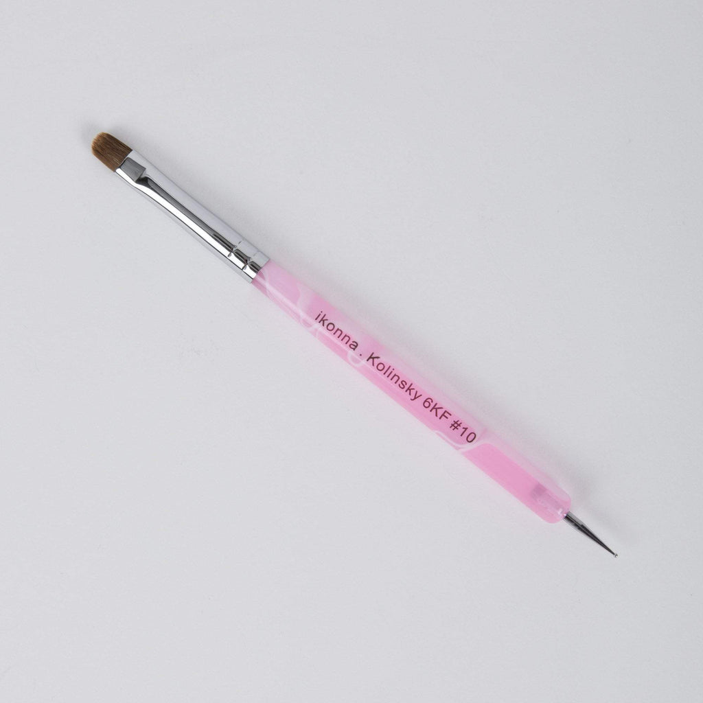 Nail Brushes & Cuticle Pushers Pink #10 French Gel Detail Brushes with Dotting Tools