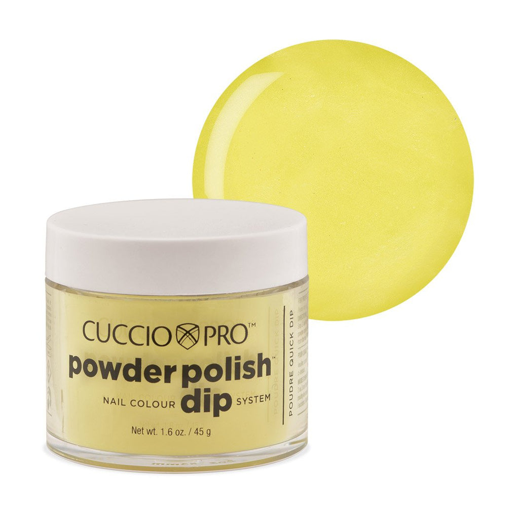 Powder Polish / Dip Polish Bright Neon Yellow Cuccio Pro Powder Polish, 2 oz