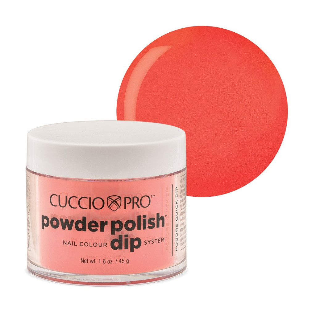 Powder Polish / Dip Polish Coral with Peach Undertones Cuccio Pro Powder Polish, 2 oz