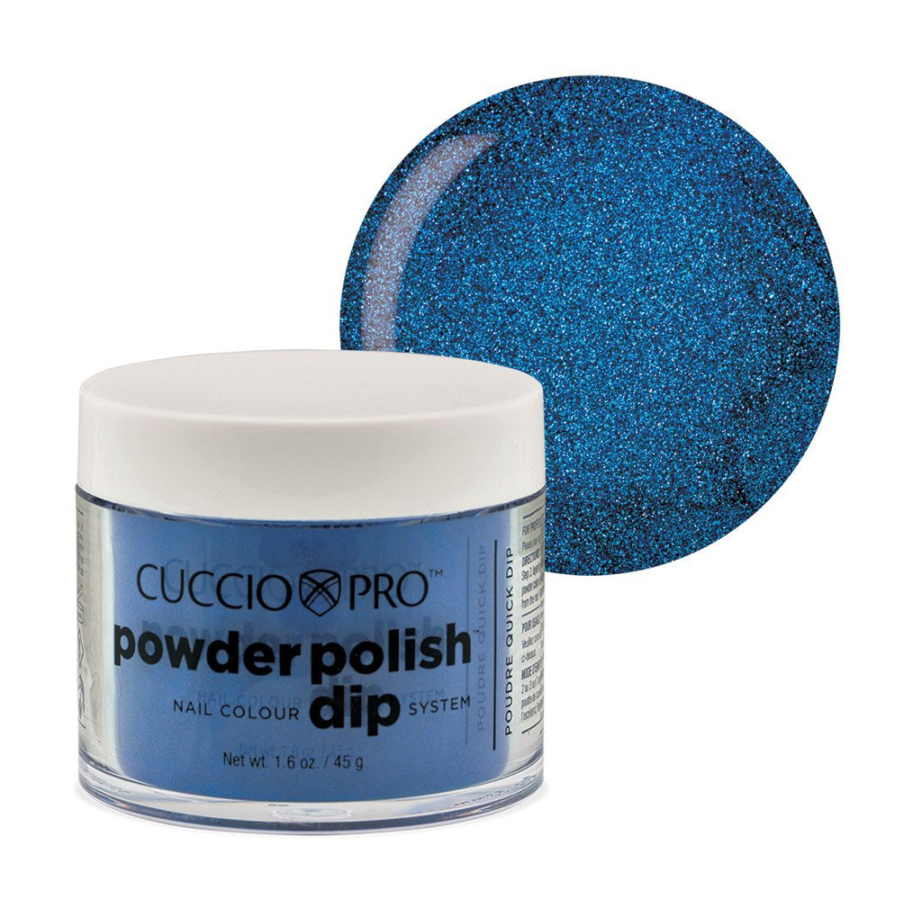 Powder Polish / Dip Polish Deep Blue with Blue Mica Cuccio Pro Powder Polish, 2 oz