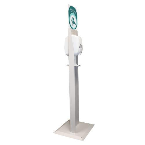 PPE Supply Dispensers Dual Sided Floor Stand for Automatic Hand Sanitizer, Quartz Beige