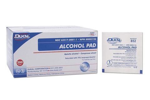 Image of Soaps, Sanitizers & Alcohol Non-Sterile Alcohol Prep Pad, Medium, 70% Isopropyl Alcohol, 200 ct