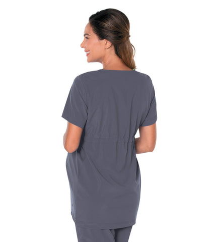 Image of Spa Uniforms Women's Maternity Crossover V-Neck Tunic Top by Landau