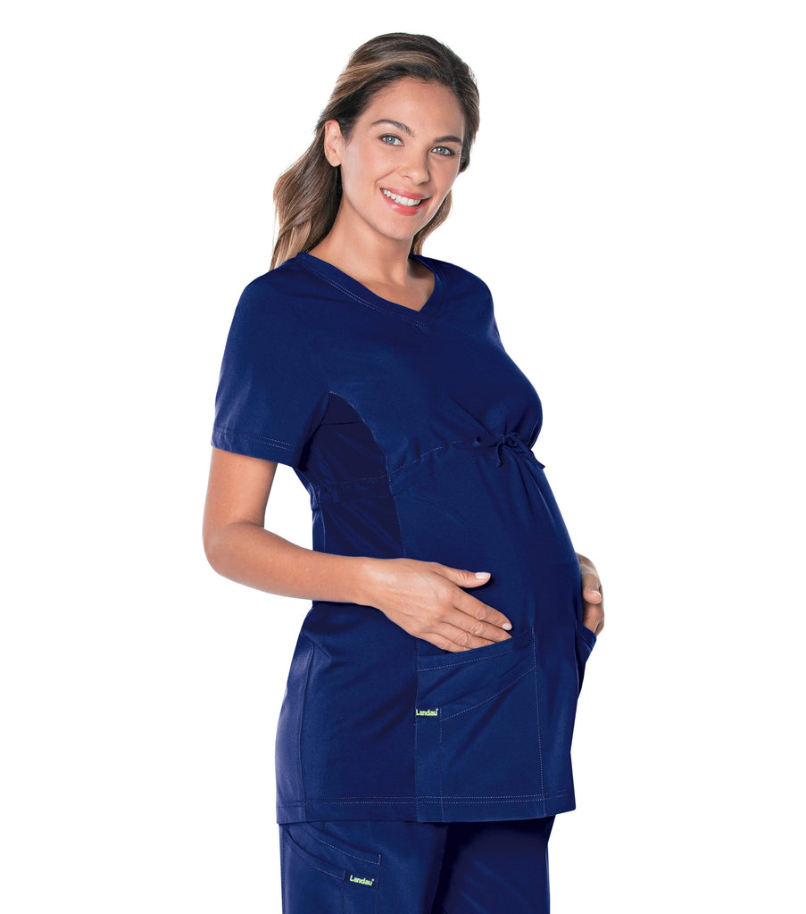 Spa Uniforms Women's Maternity Crossover V-Neck Tunic Top by Landau
