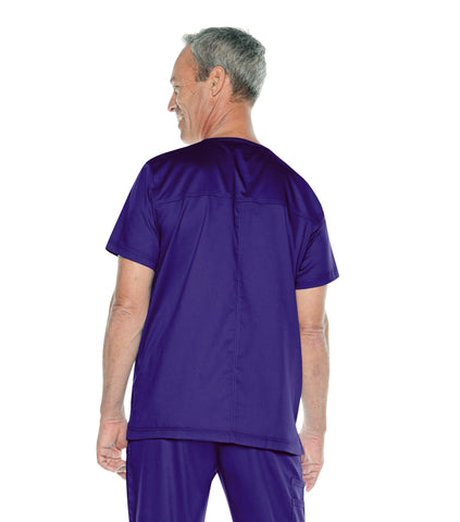 Image of Spa Uniforms Men's V-Neck 4 Pocket Top, XXL to 5XL by Landau