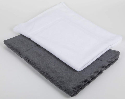 Image of Towels Sposh Locker Room Bath Matt, White, 600 GSM, 25 x 30