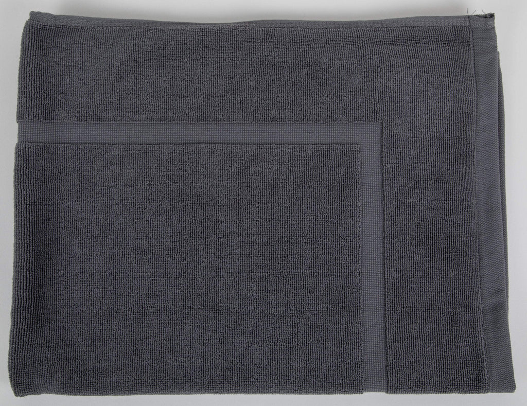 Towels Slate Grey Sposh Locker Room Bath Mat, White, 600 GSM, 25 x 30
